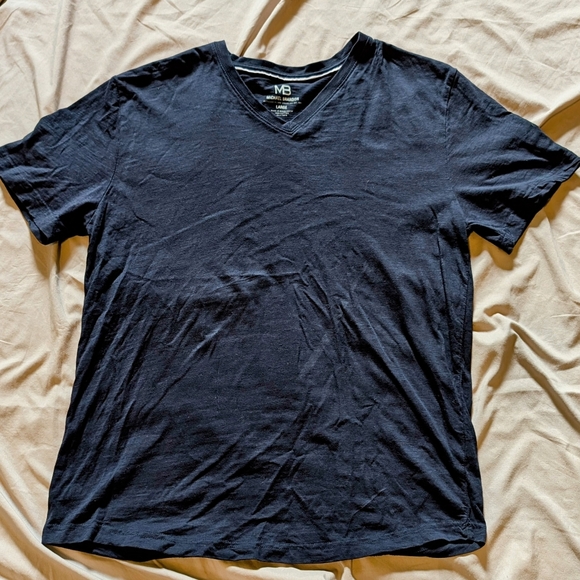 Michael Brandon Navy V-Neck Tee - Picture 1 of 3